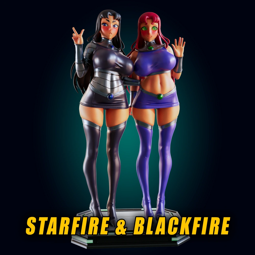Starfire & Blackfire — DC Comics / Teen Titans 3D printable STL model