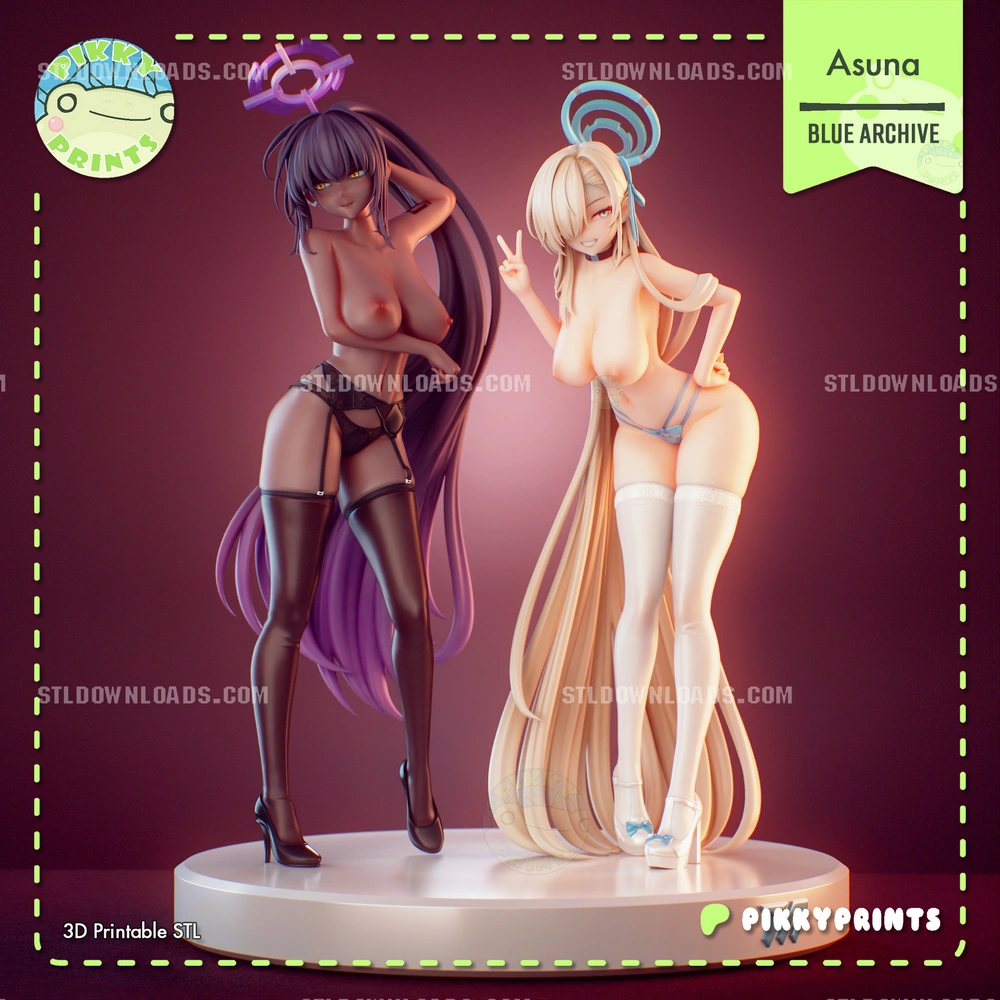 Asuna — Blue Archive STL render Asuna — Blue Archive 3D printable STL model