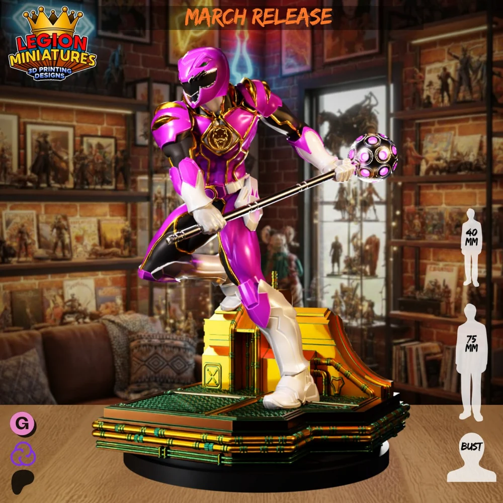 Pink Ranger — Power Rangers 3D printable STL model