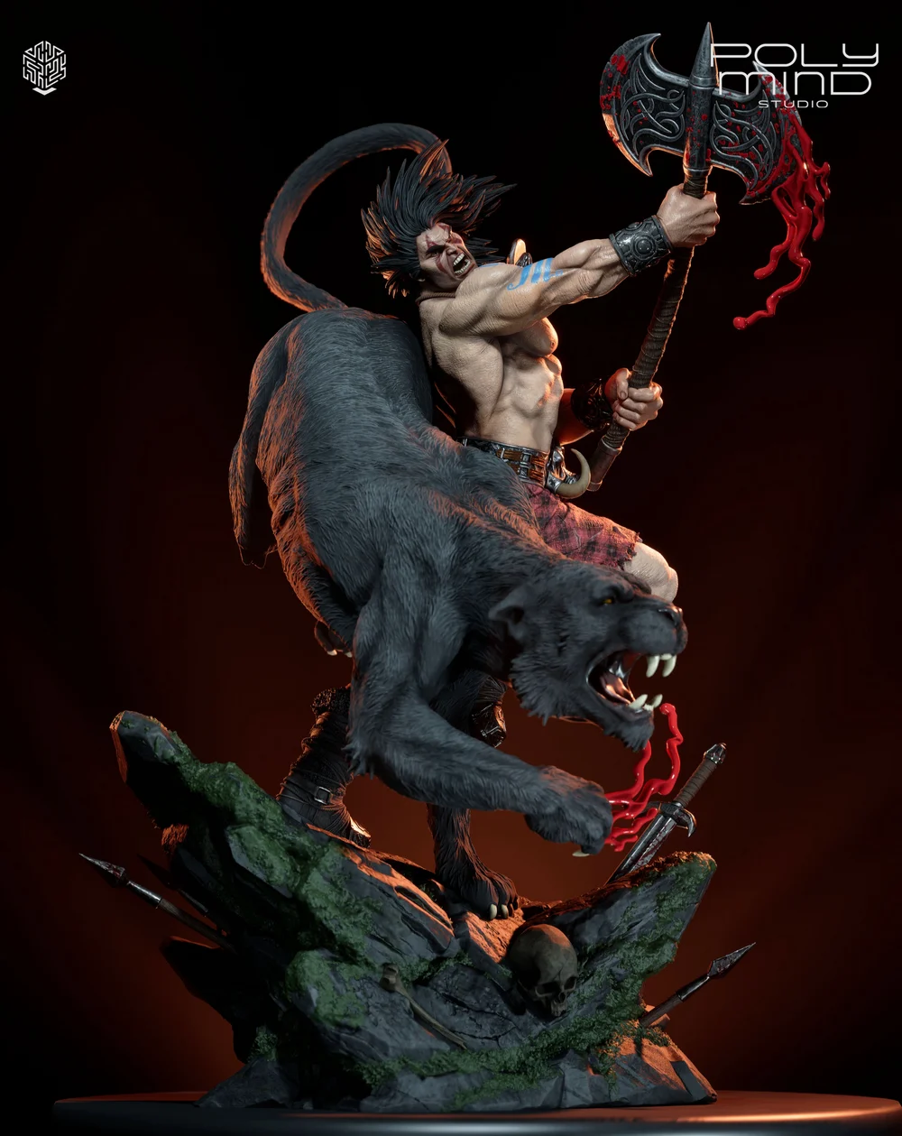 Slaine — Aldnoah.Zero STL render Slaine — Aldnoah.Zero 3D printable STL model
