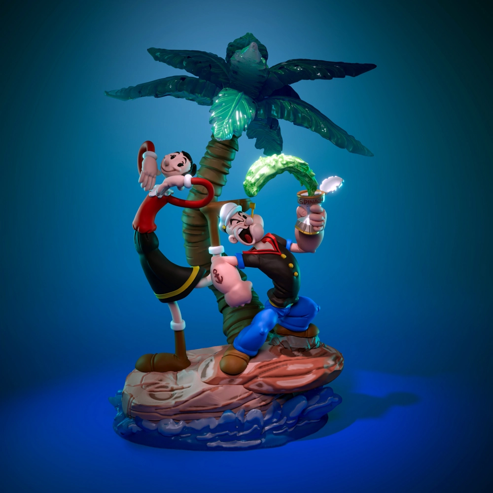 Popeye and Olive Oyl — Popeye 3D printable STL model