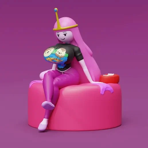 Princess Bubblegum — Adventure Time STL render Princess Bubblegum — Adventure Time 3D printable STL model