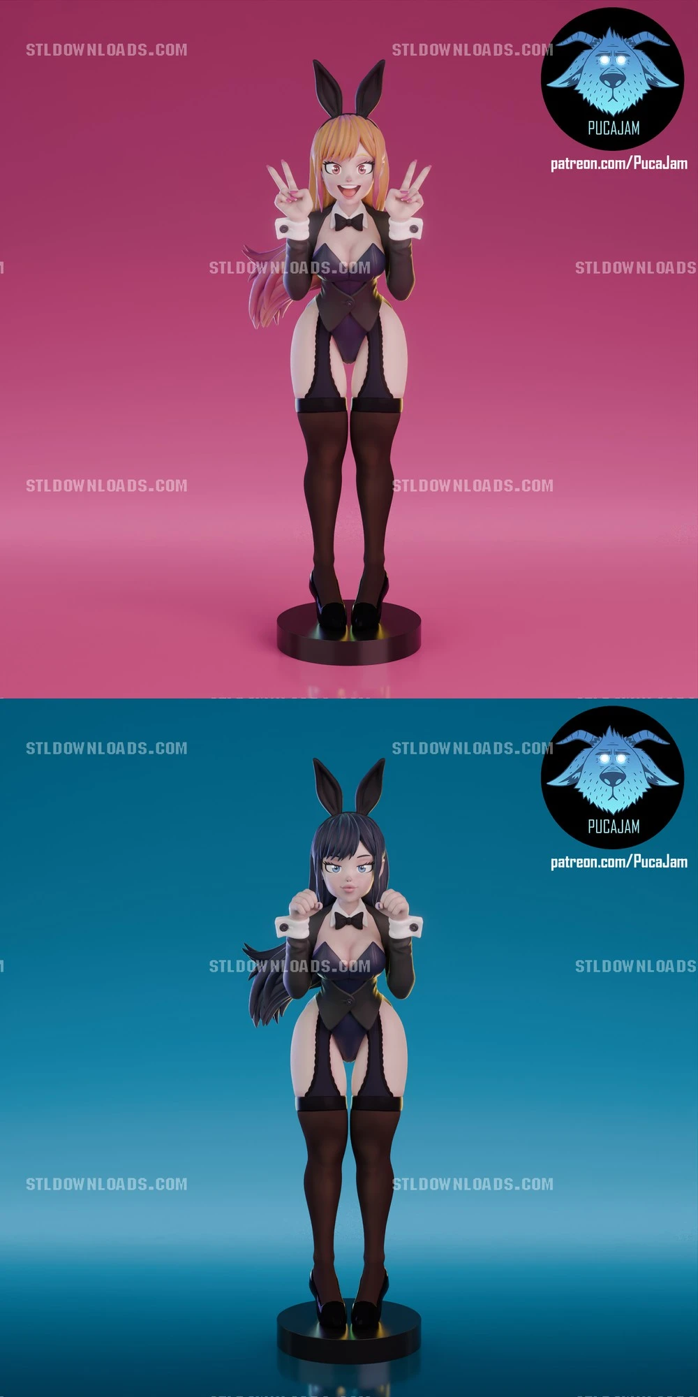 Marin Kitagawa — My Dress-Up Darling STL render Marin Kitagawa — My Dress-Up Darling 3D printable STL model