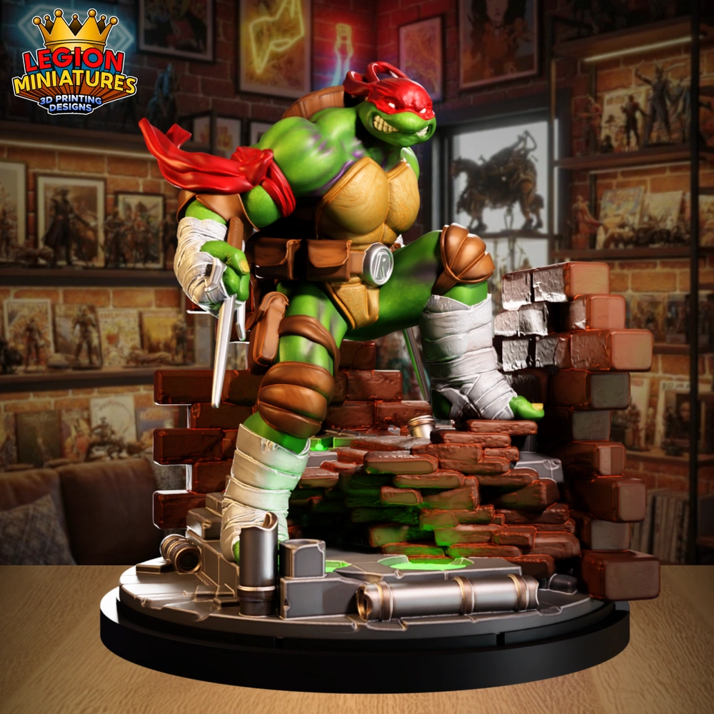 Raphael — Teenage Mutant Ninja Turtles STL render Raphael — Teenage Mutant Ninja Turtles 3D printable STL model