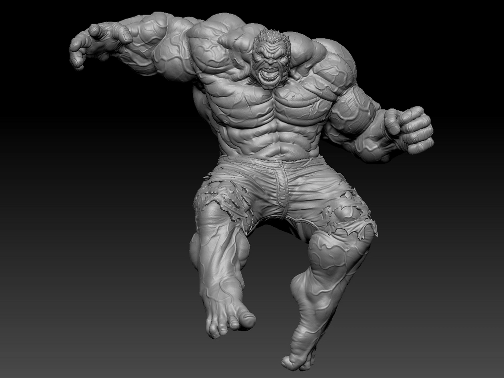 Red Hulk — Marvel STL render Red Hulk — Marvel 3D printable STL model