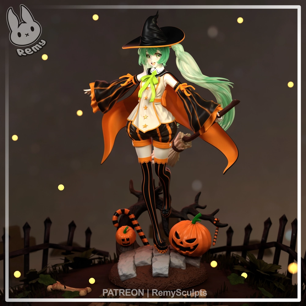 Pumpkin Miku — Vocaloid / Hatsune Miku 3D printable STL model