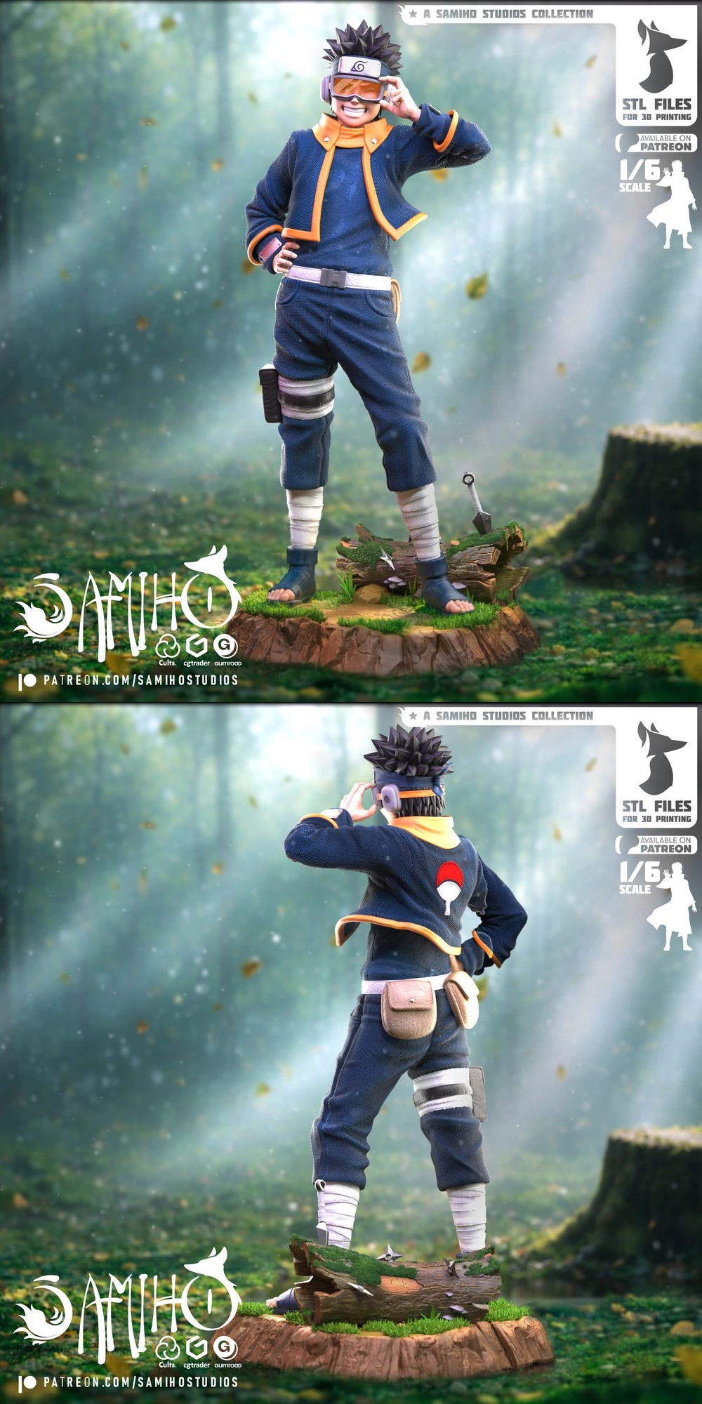 Young Uchiha Obito — Naruto 3D printable STL model