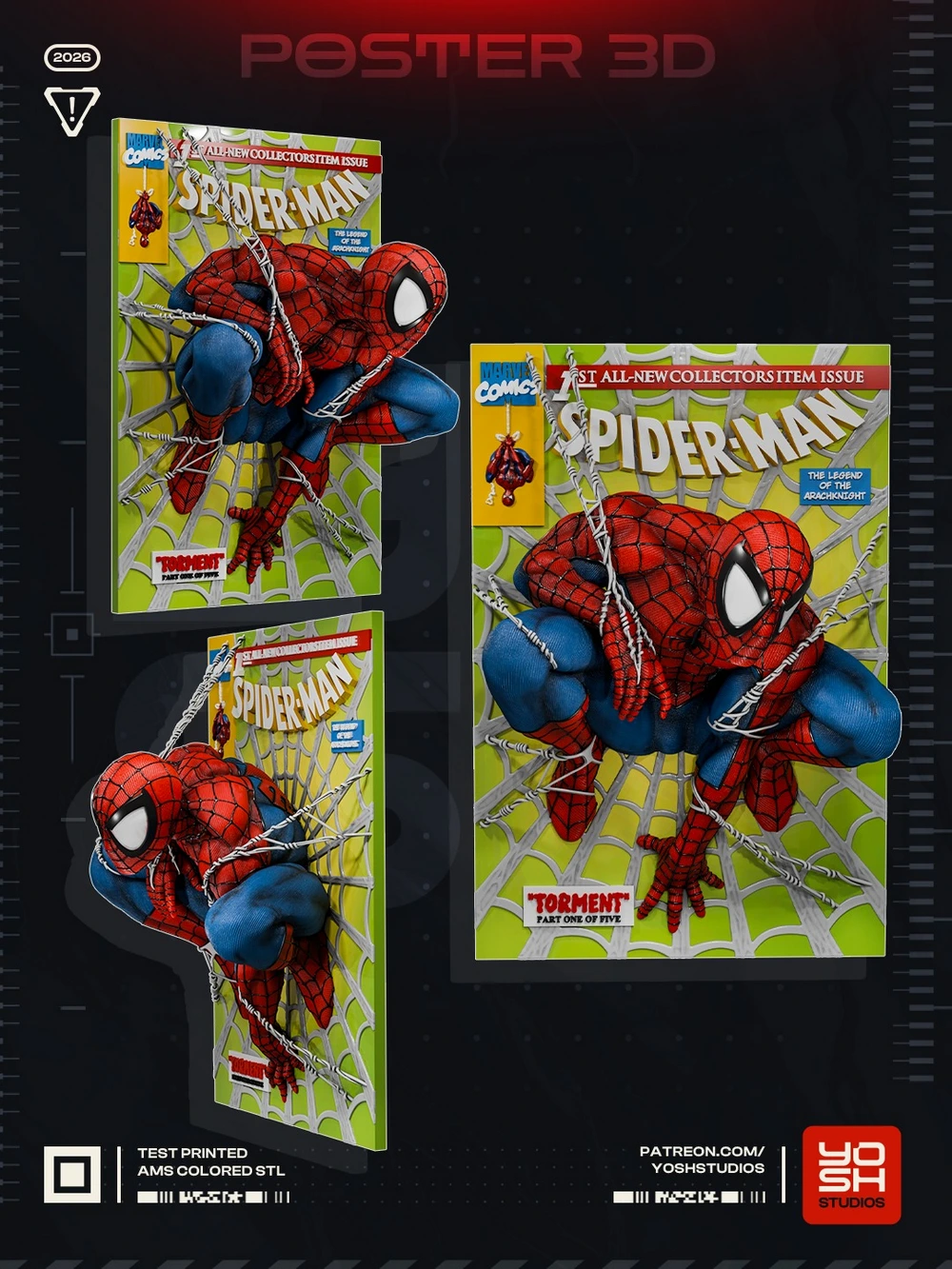 Spiderman Concert Poster — Marvel / Spider-Man 3D printable STL model