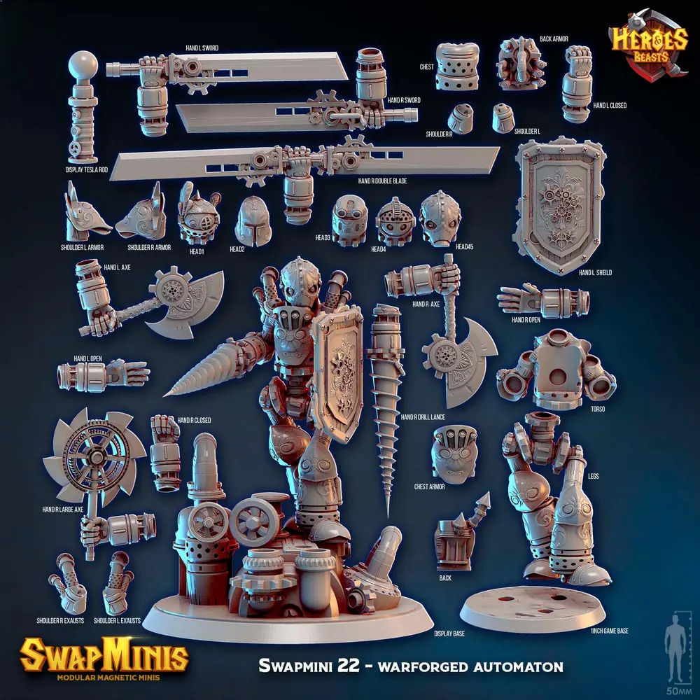 Warforged Automaton — Dungeons & Dragons 3D printable STL model