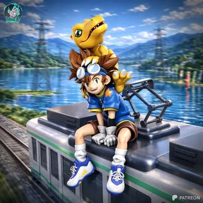 Tai & Agumon — Digimon 3D printable STL model