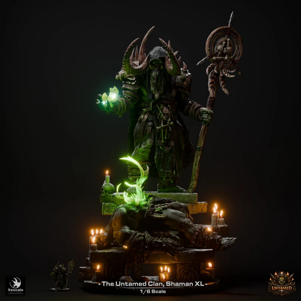 The Untamed Clan Shaman XL STL render The Untamed Clan Shaman XL 3D printable STL model