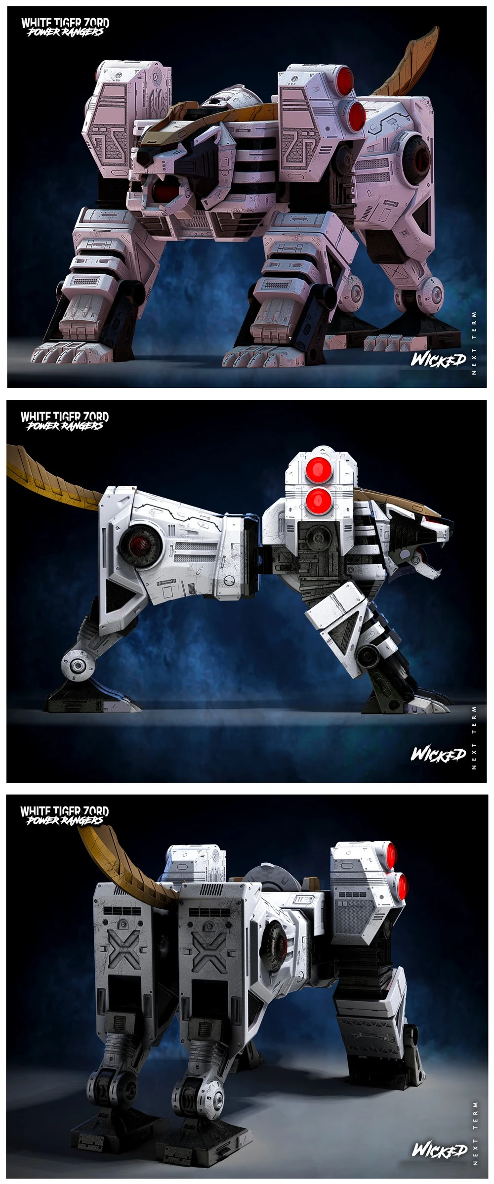 Tigerzord — Power Rangers STL render Tigerzord — Power Rangers 3D printable STL model