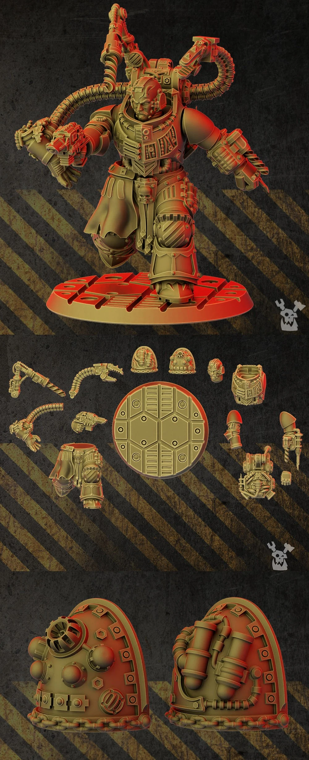 Turk The Surgeon (Iron Warriors Warpsmith / Fabius Bile HQ Infantry) — Warhammer 40,000 3D printable STL model