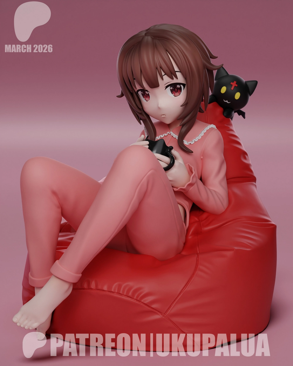 Megumin — Konosuba STL render Megumin — Konosuba 3D printable STL model