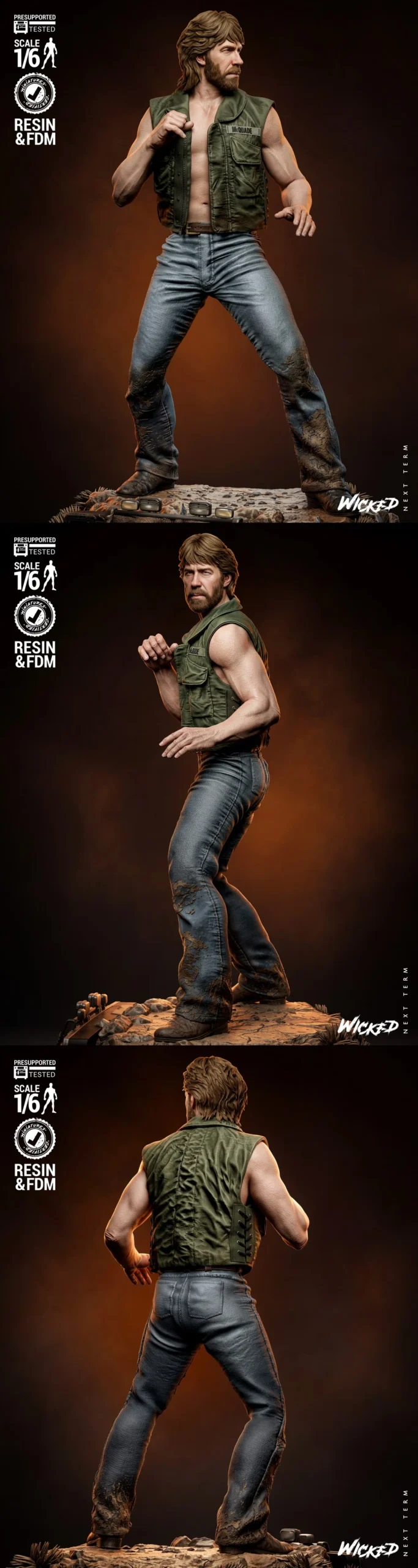 Chuck Norris — Lone Wolf McQuade / Movie 3D printable STL model