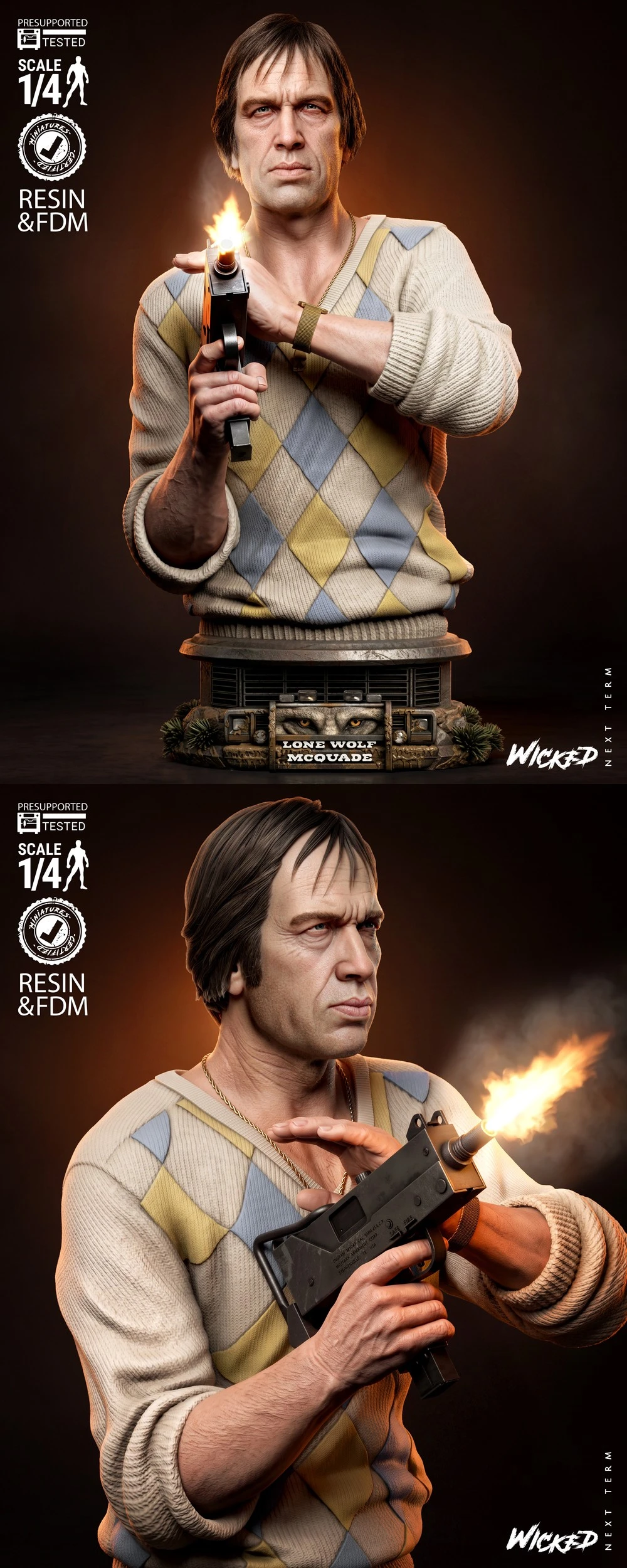 Rawley Wilke Bust — Lone Wolf McQuade / Movie 3D printable STL model