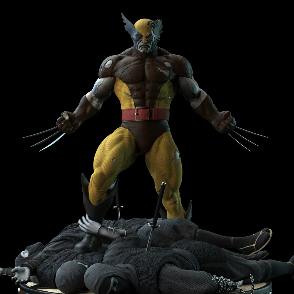 Wolverine vs Ninjas — Marvel / X-Men 3D printable STL model