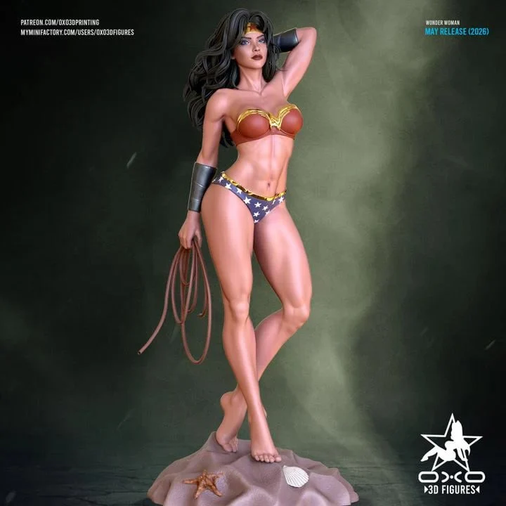 Wonder Woman STL render Wonder Woman 3D printable STL model