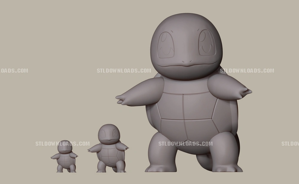 Squirtle — Pokémon 3D printable STL model