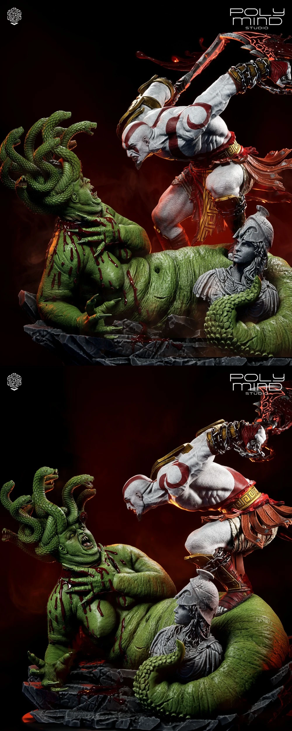 Kratos — God of War STL render Kratos — God of War 3D printable STL model