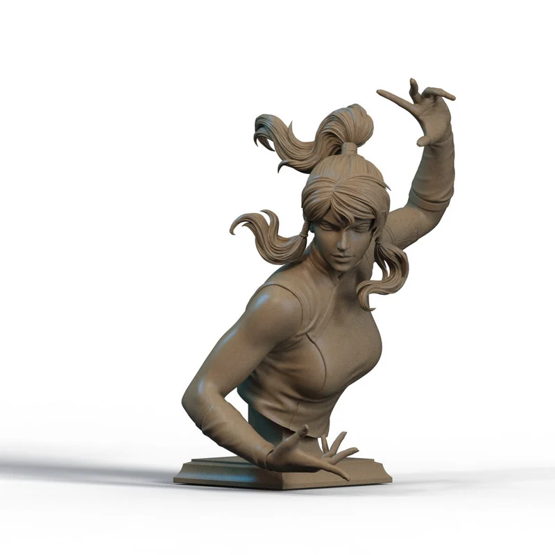 Korra bust from The Legend of Korra in a dynamic bending pose