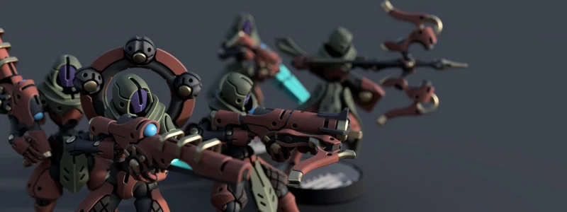 Stylized Arcus ARC Scout Class VoidFrame robot figure with sci-fi weapon