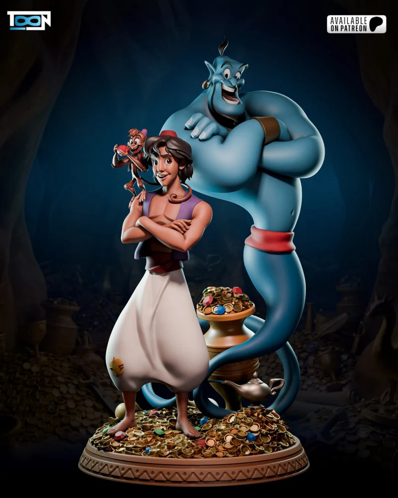 Aladdin & Genie — Aladdin 3D printable STL model
