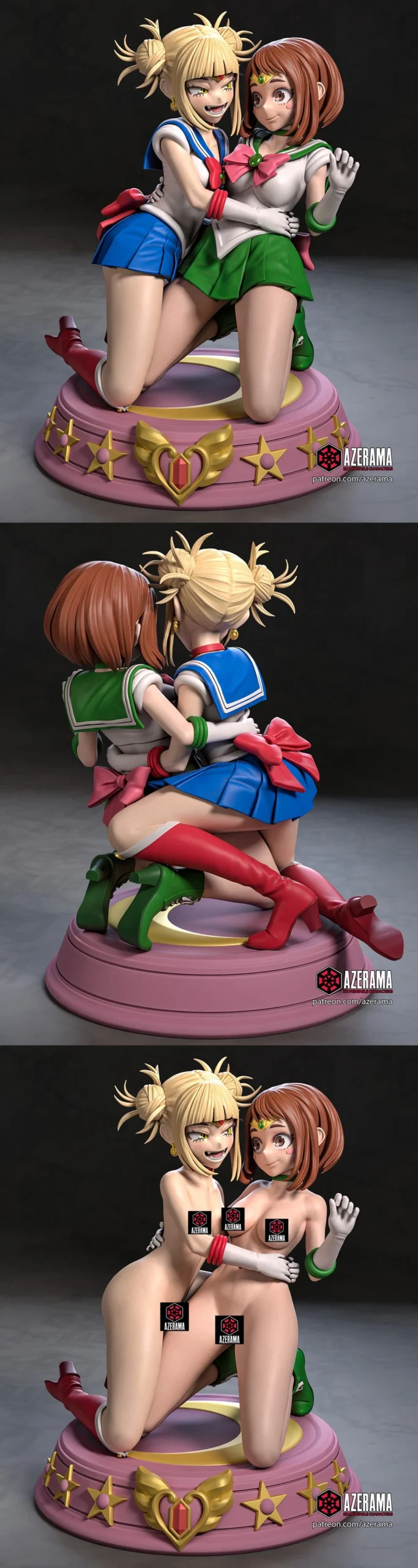 Ochaco & Toga Sailors — My Hero Academia 3D printable STL model
