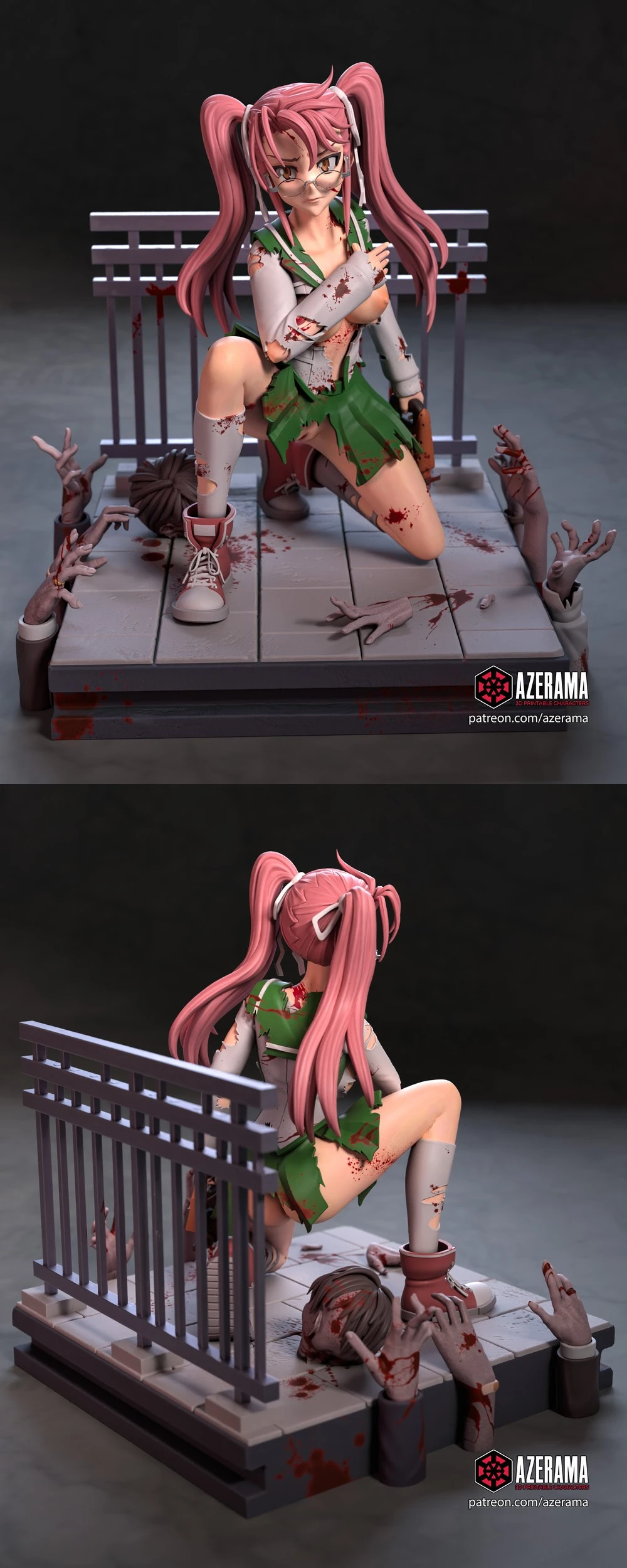 Saya Takagi — Highschool of the Dead 3D printable STL model