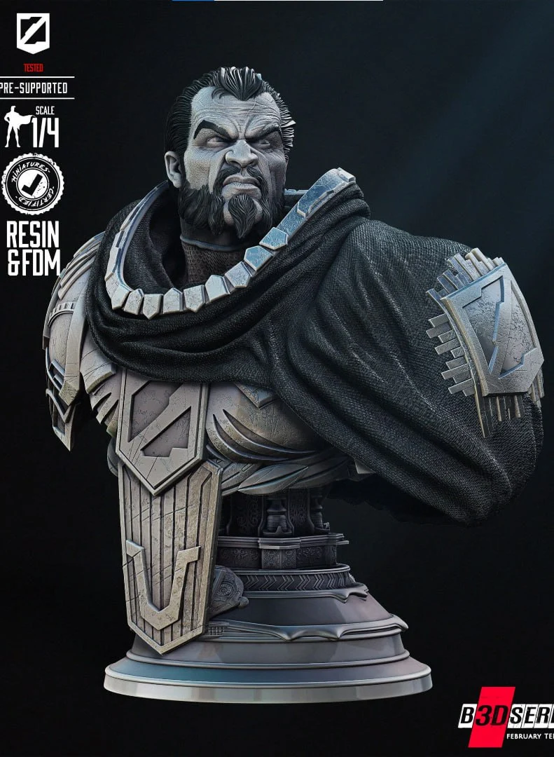 General Zod Portrait Bust — DC Comics 3D printable STL model