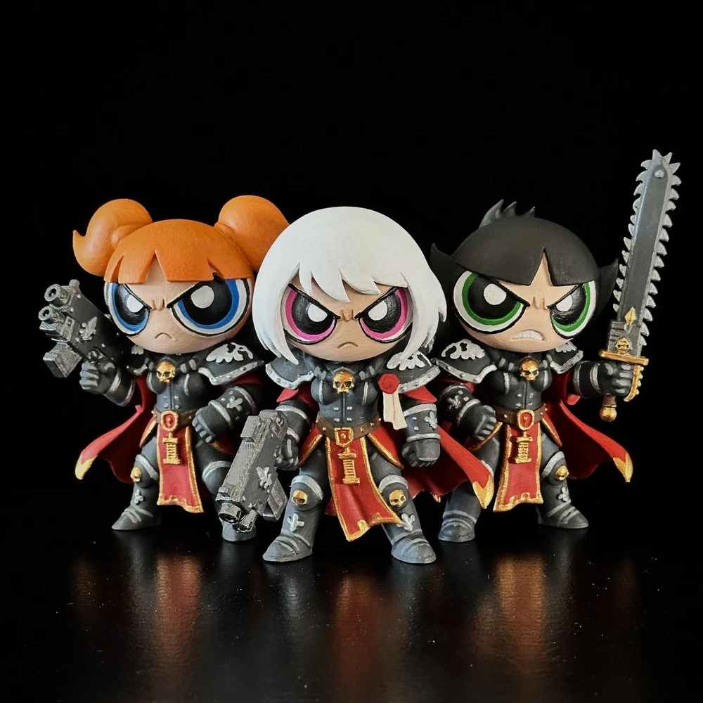 Battle Sisters of Power STL render Battle Sisters of Power 3D printable STL model