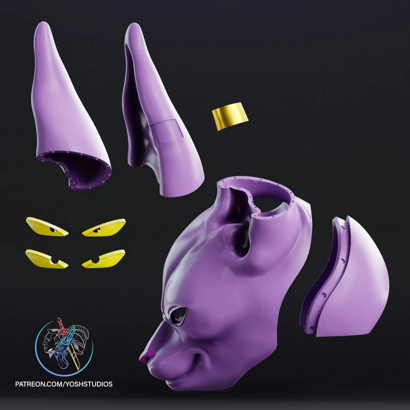 Beerus Mask — Dragon Ball 3D printable STL model