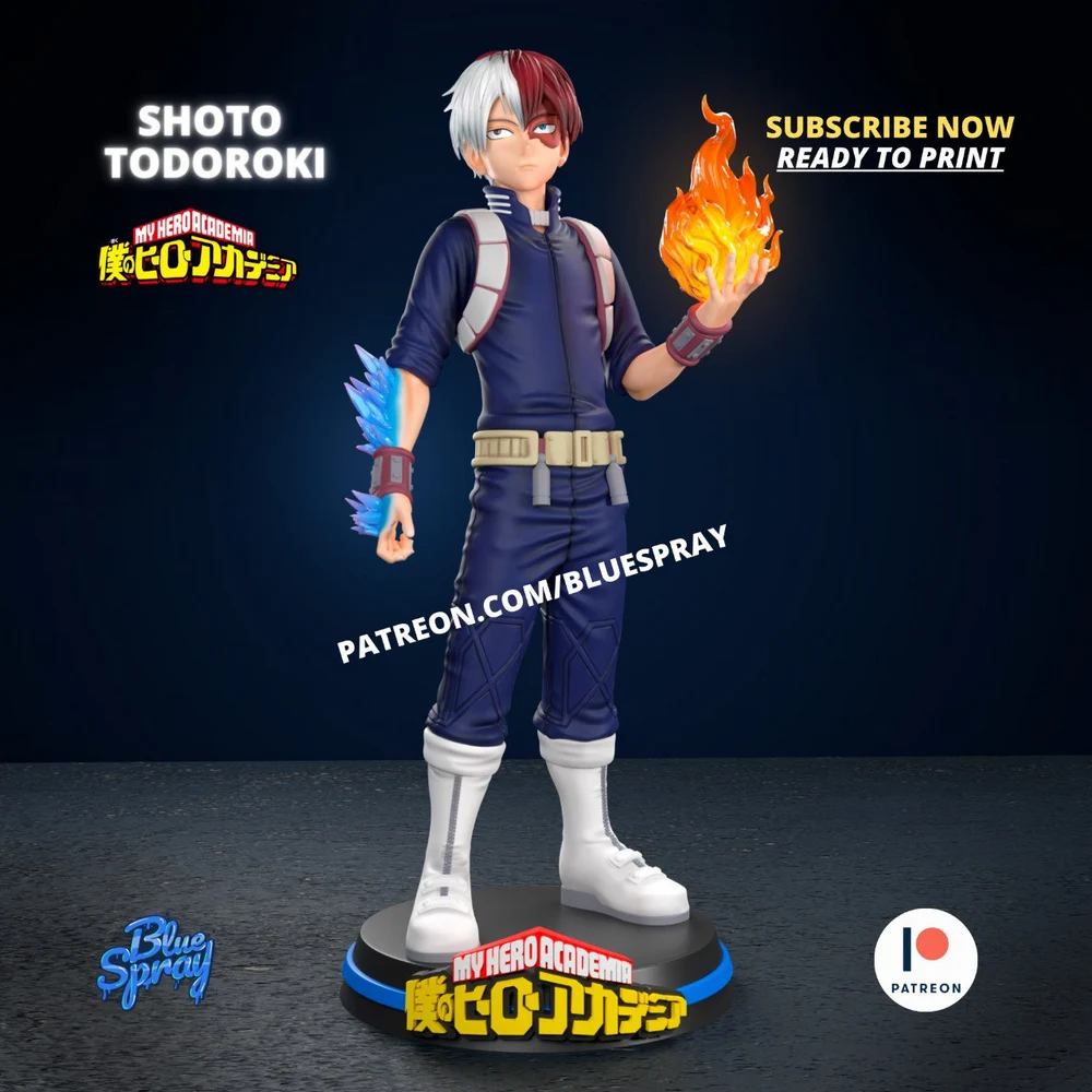 Shoto Todoroki — My Hero Academia 3D printable STL model