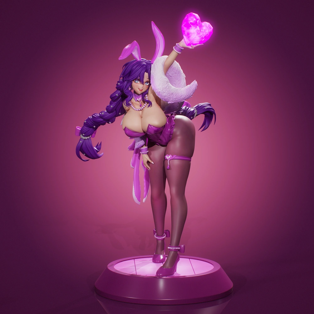 Chacha Bunny Mama STL render Chacha Bunny Mama 3D printable STL model