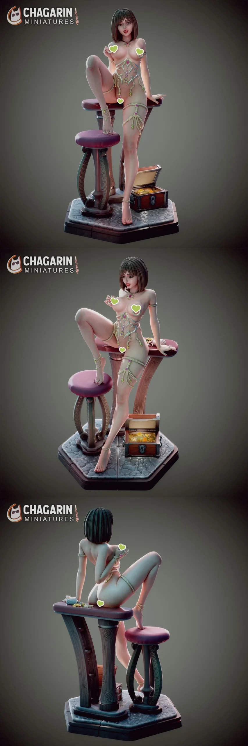 Emma Lady Jeweler STL render Emma Lady Jeweler 3D printable STL model