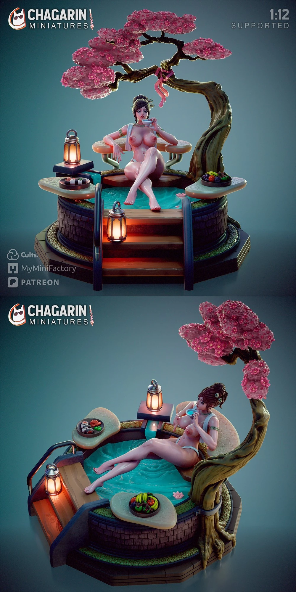 Hot Spring Lia STL render Hot Spring Lia 3D printable STL model