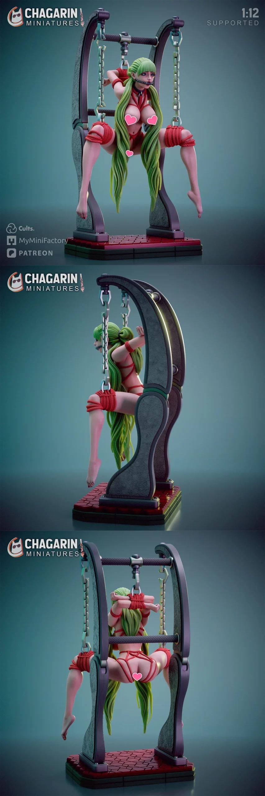 Red Room Beatrice STL render Red Room Beatrice 3D printable STL model
