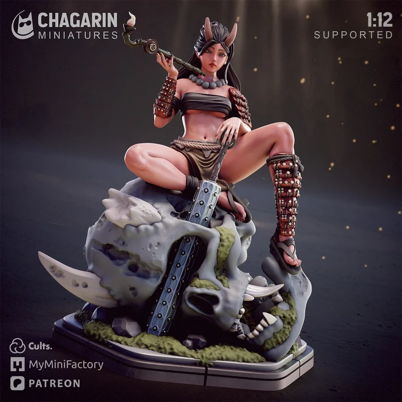 Young Oni Sayuri — Fantasy STL render Young Oni Sayuri — Fantasy 3D printable STL model
