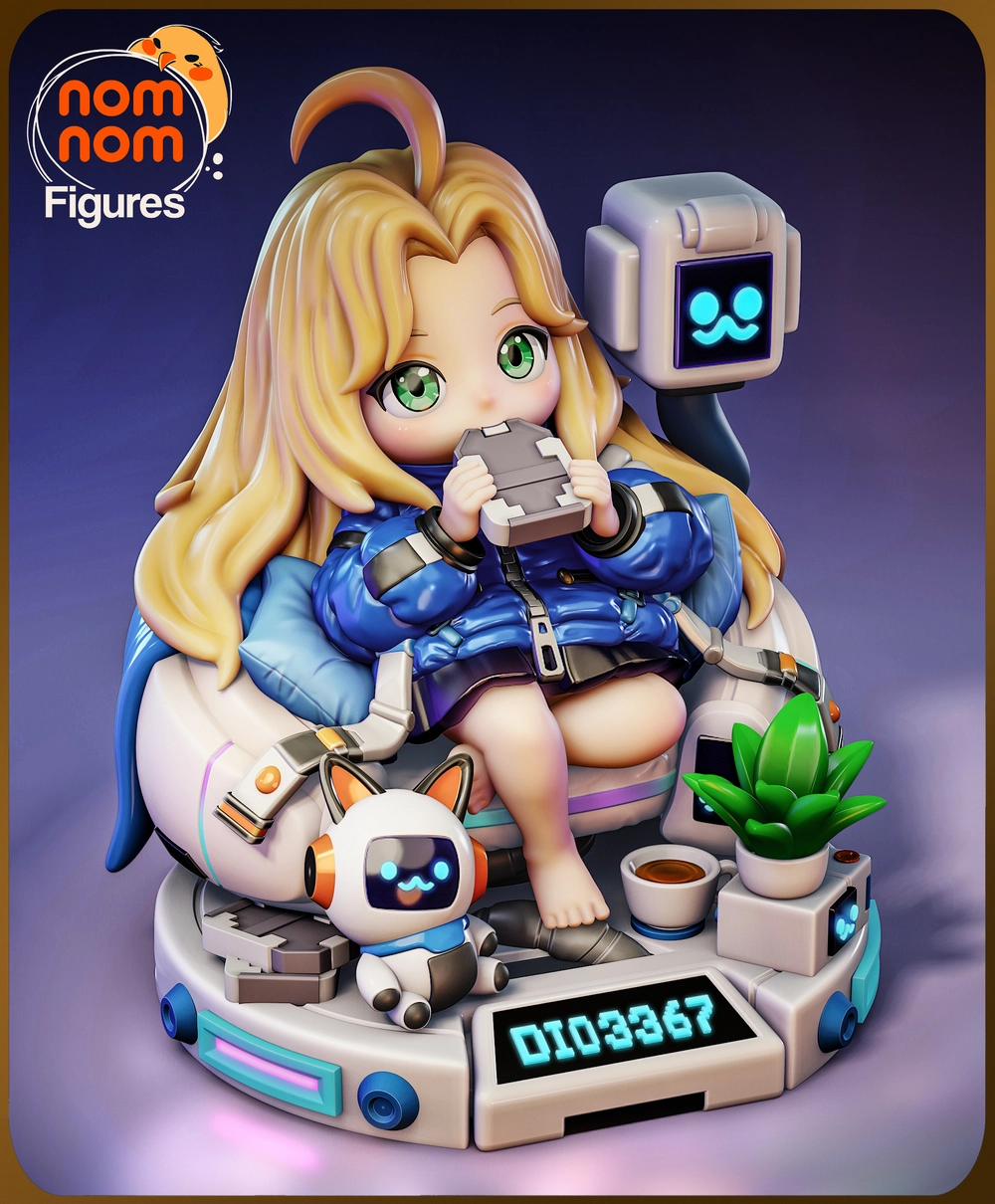 Diana Chibi — Pragmata STL render Diana Chibi — Pragmata 3D printable STL model
