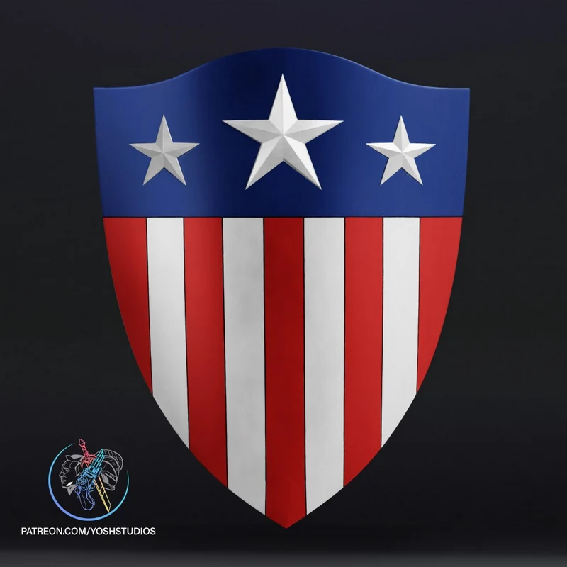 Classic Captain America Shield — Marvel 3D printable STL model