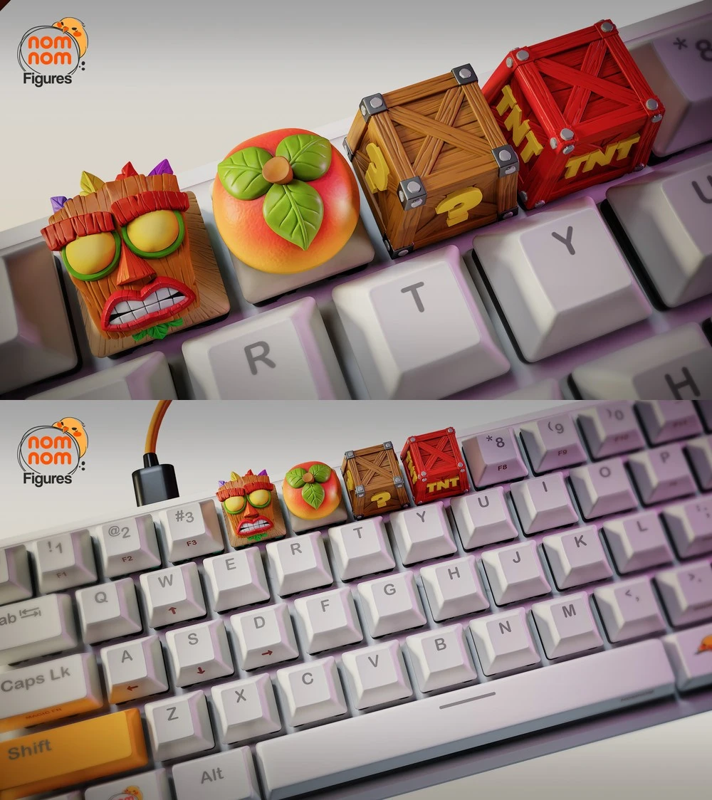 Crash Bandicoot Keycaps — Crash Bandicoot 3D printable STL model
