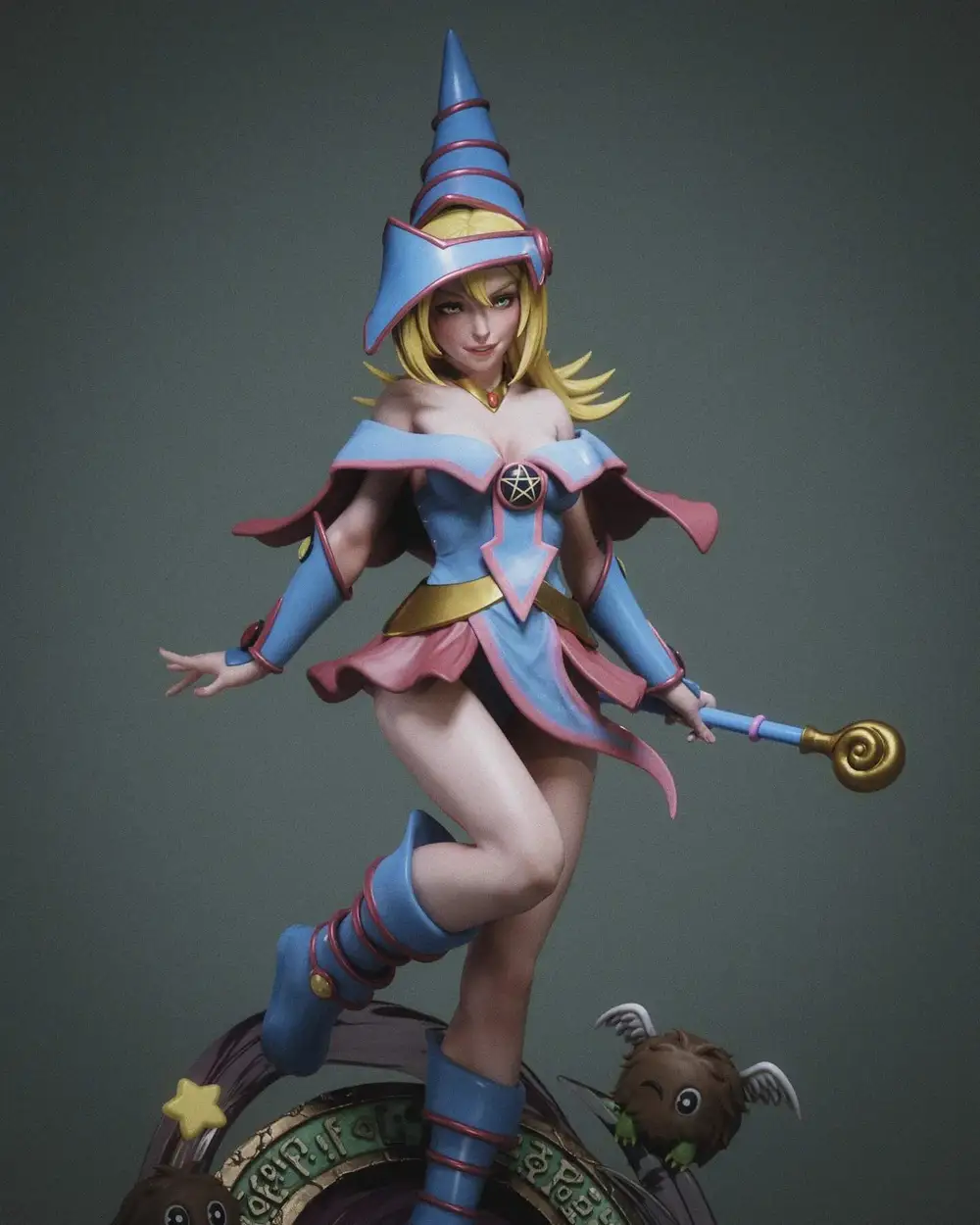 Dark Magician Girl β Yu-Gi-Oh! STL render Dark Magician Girl β Yu-Gi-Oh! 3D printable STL model