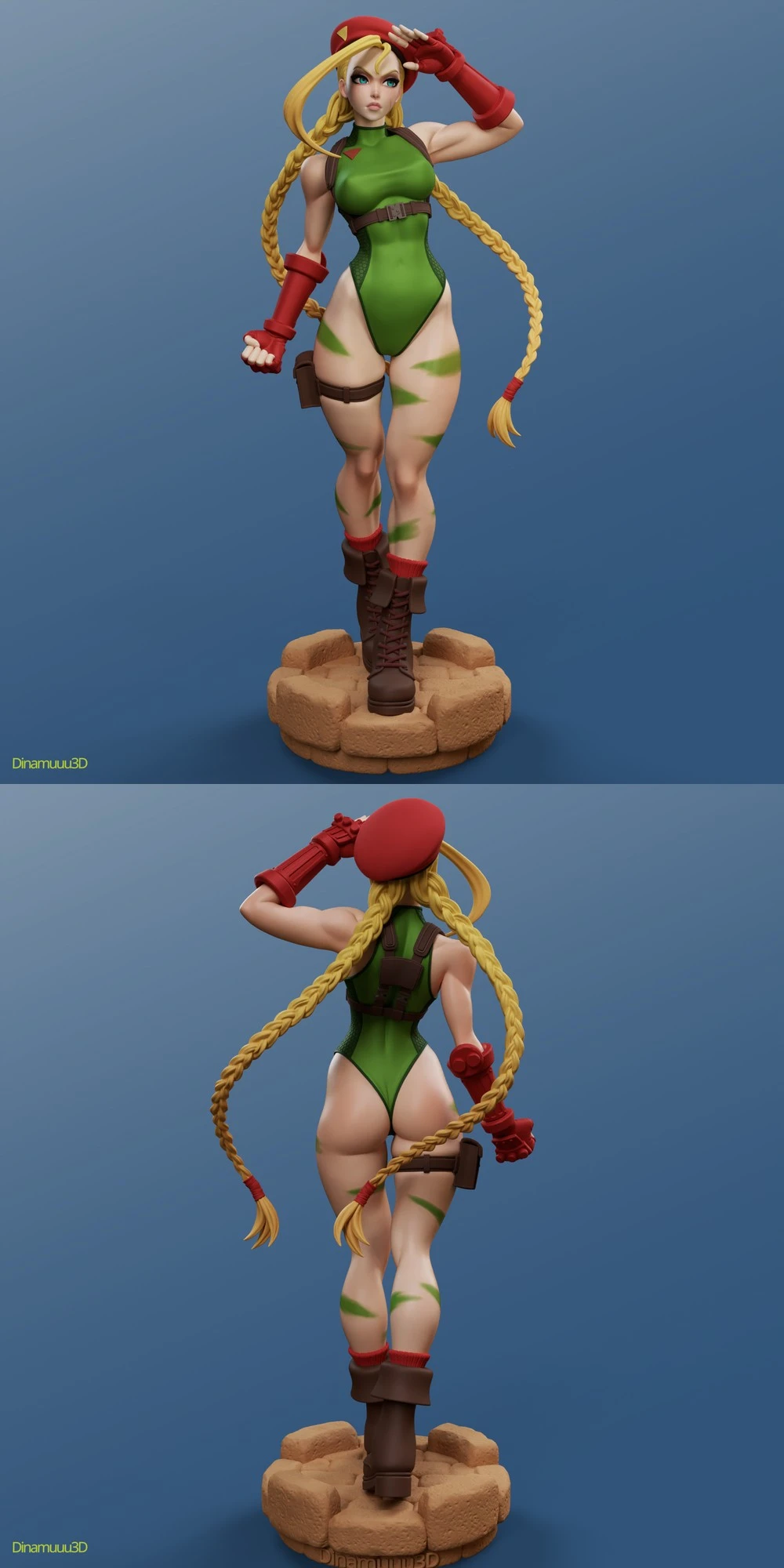 Cammy — Street Fighter STL render Cammy — Street Fighter 3D printable STL model