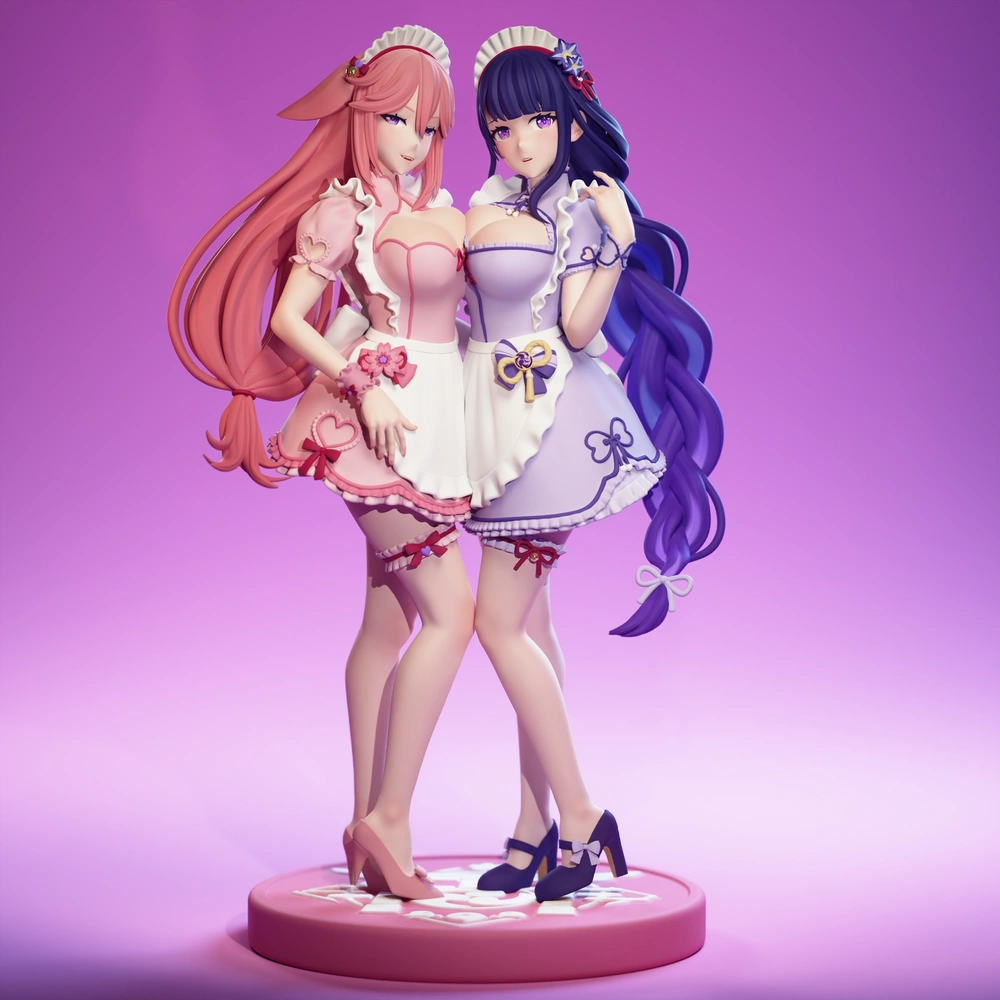 Yae & Raiden 3D printable STL model
