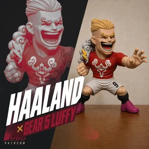 Erling Haaland x Luffy Gear 5 3D printable STL model