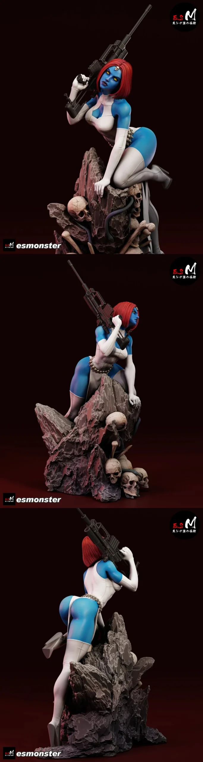 Mystique — Marvel STL render Mystique — Marvel 3D printable STL model