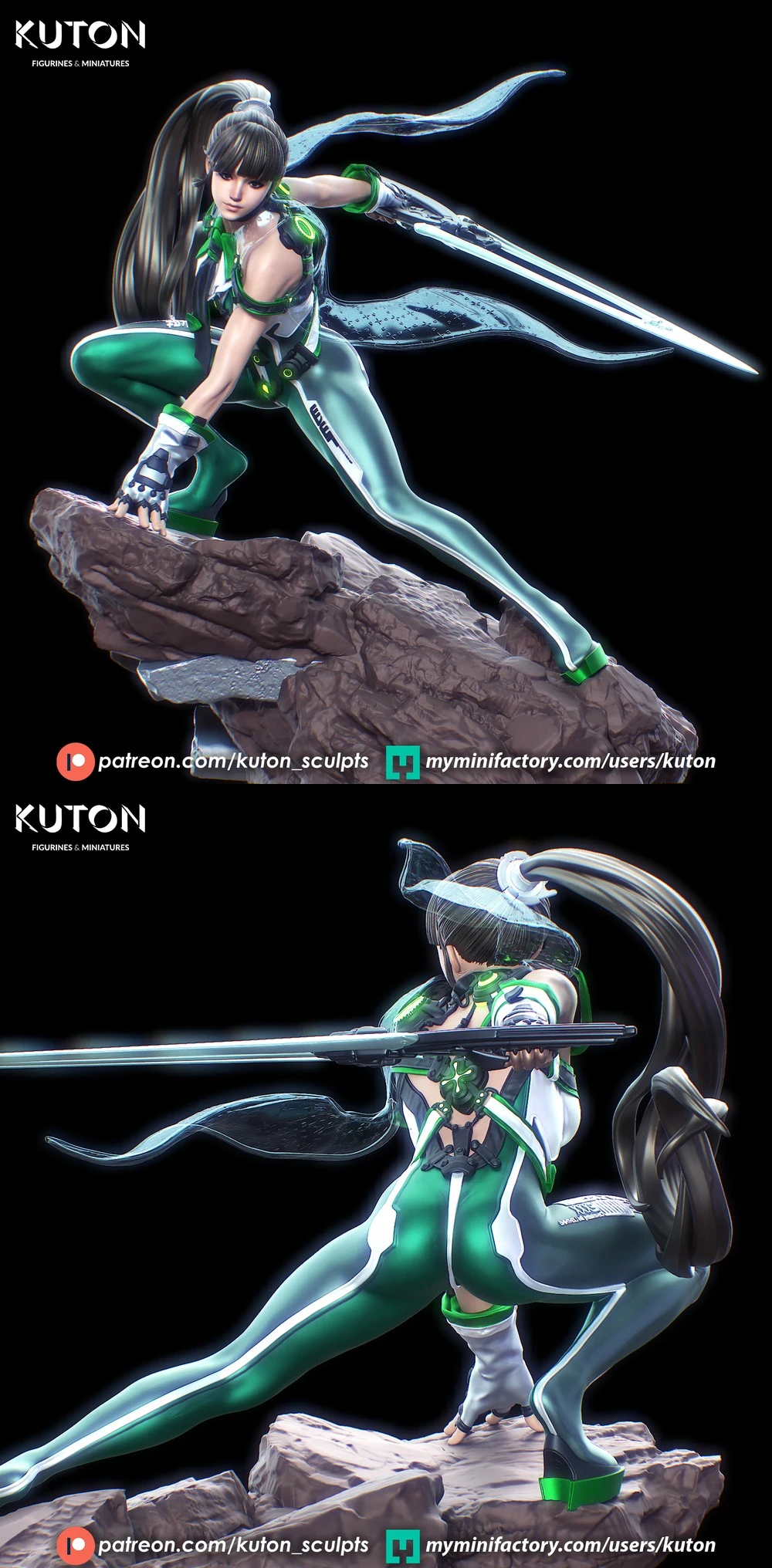 Eve β Stellar Blade STL render Eve β Stellar Blade 3D printable STL model