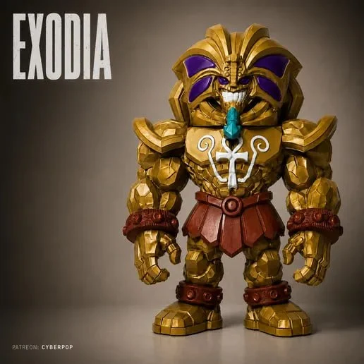 Exodia — Yu-Gi-Oh! STL render Exodia — Yu-Gi-Oh! 3D printable STL model