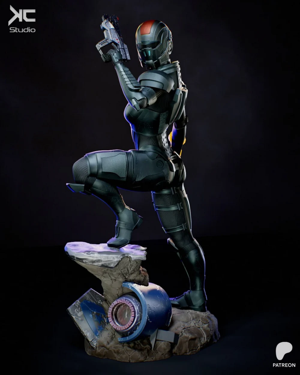 FemShep — Mass Effect STL render FemShep — Mass Effect 3D printable STL model