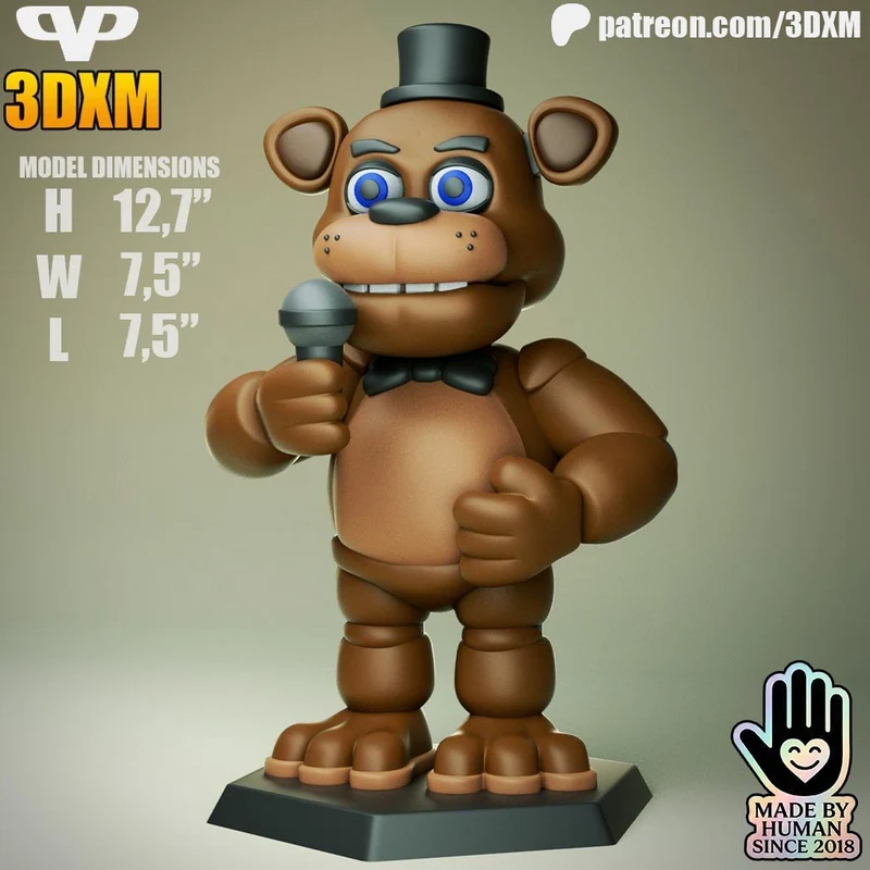 Freddy Fazbear Chibi — Five Nights at Freddy's STL render Freddy Fazbear Chibi — Five Nights at Freddy's 3D printable STL model
